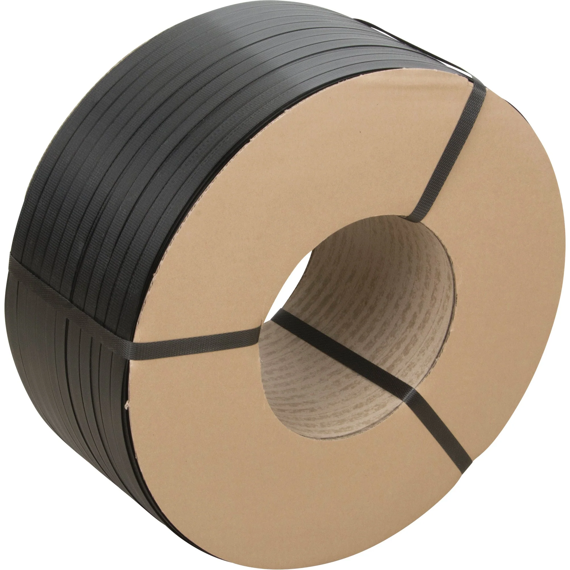 Strapping, Polypropylene, 5/8" W x 6000' L, Black, Manual Grade