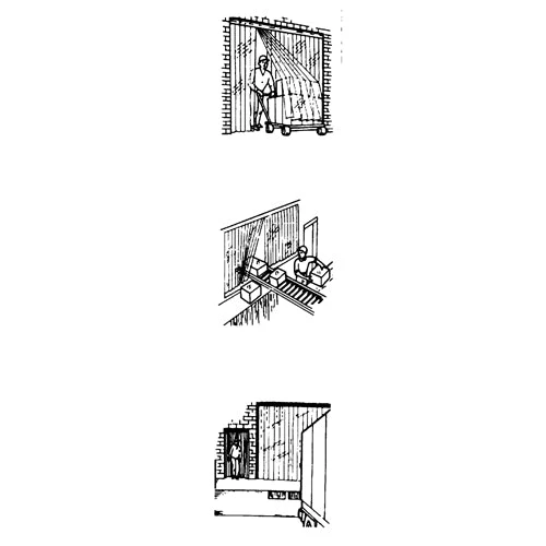 Strip Curtain Doors, 4' x 7' Door Opening, 8" Strip Width, 0.080" Strip Thickness - Image 2
