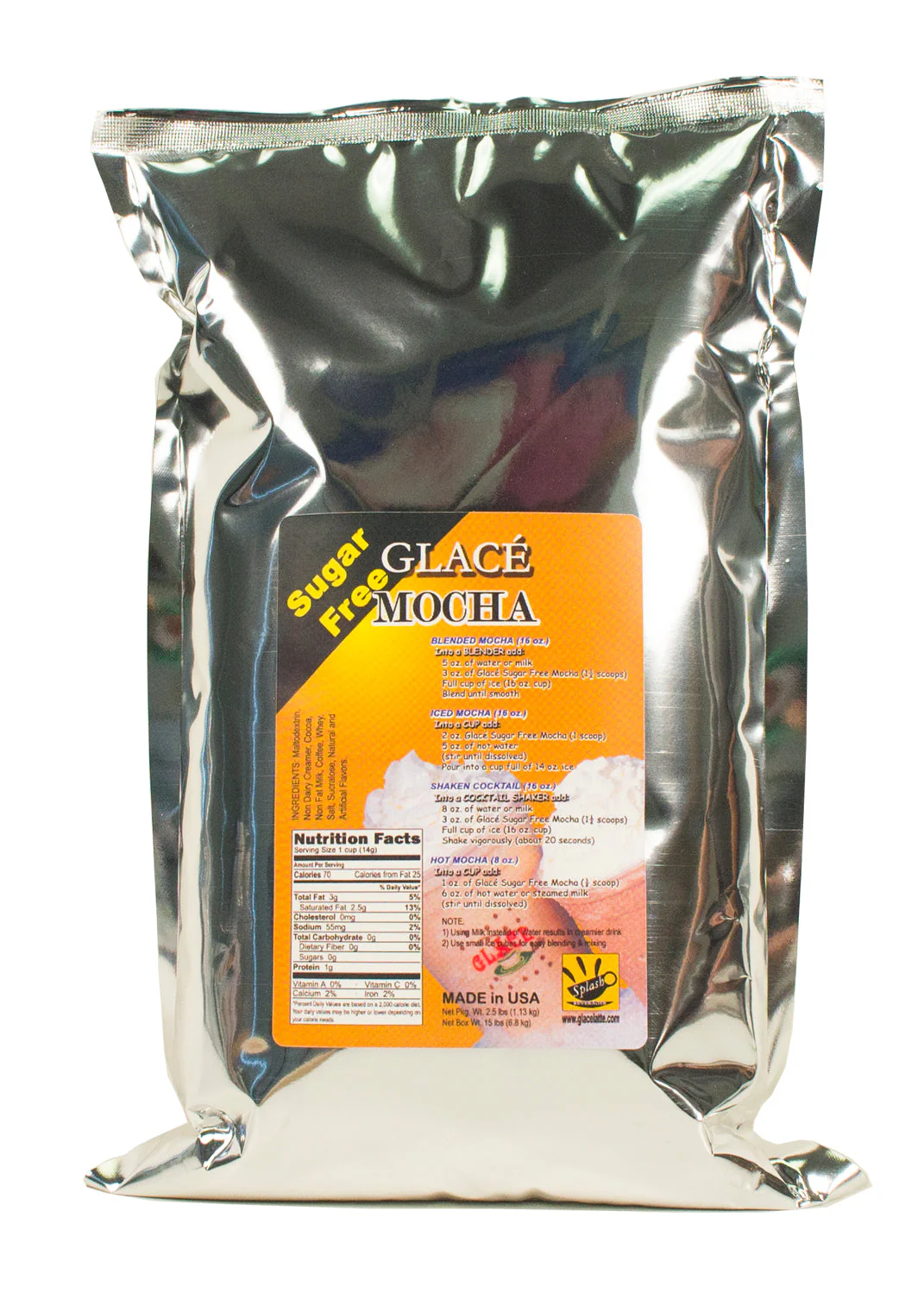 Sugar Free Mocha 4 in 1 Bubble Tea / Latte and Frappe Mix - Ships Free Within Canada on Orders Above CAD $199