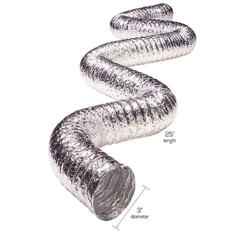 Deflect-O Superr-Flex 25 ft. L X 3 in. D Silver Aluminum Duct - Image 2