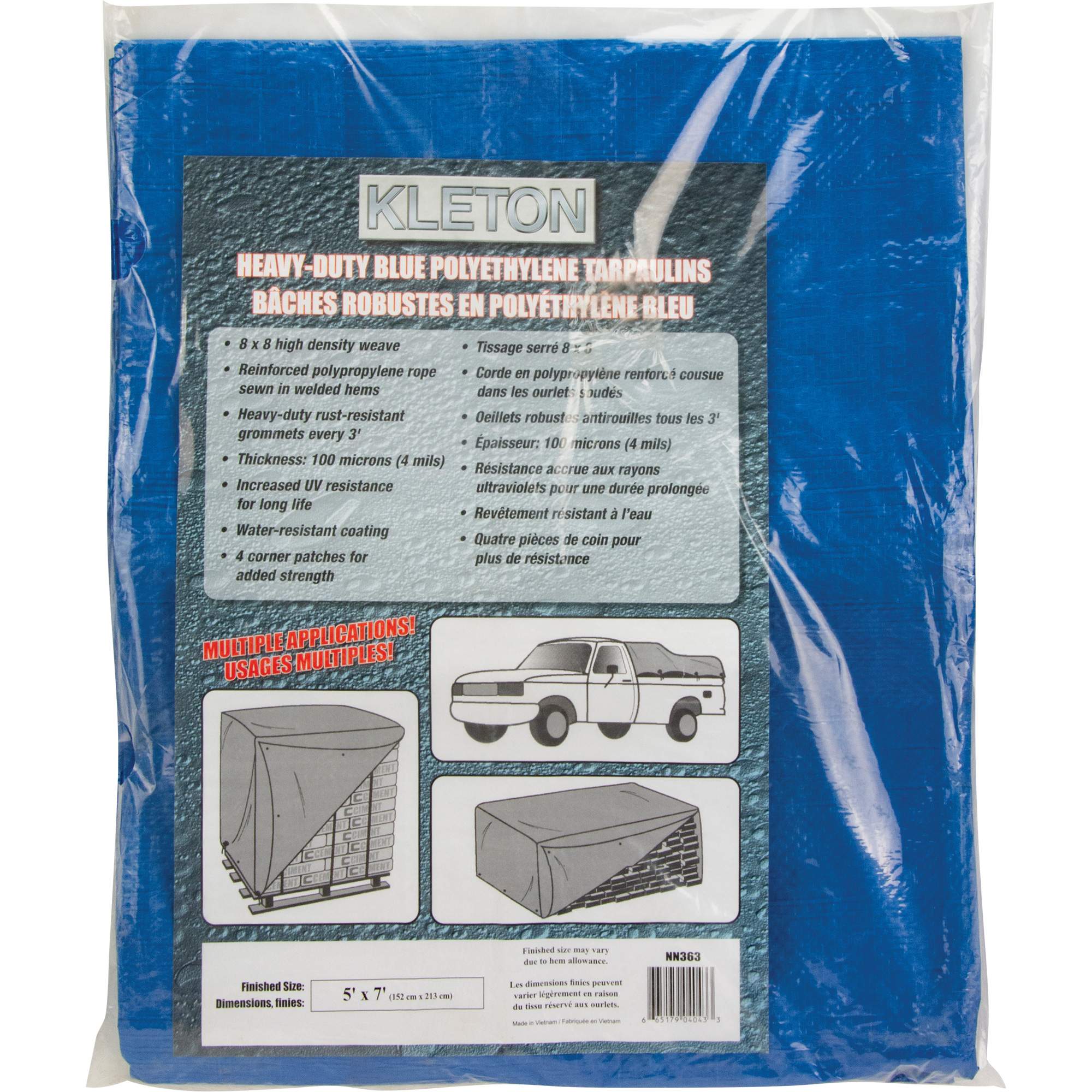 Tarp, Standard Duty, Blue, 16' x 10' x 4 mils - Image 3