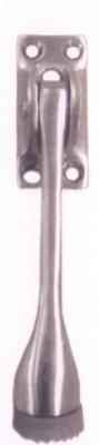 Tell 1 in. W Solid Brass Satin Chrome Silver Kick-Down Door Holder Mounts to door - Image 2
