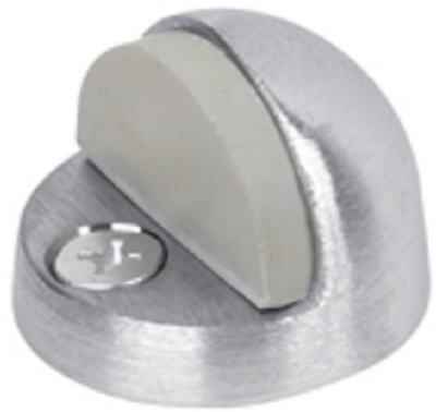 Tell 2 in. W Aluminum Satin Chrome Silver Door Stop Mounts to floor 1-3/4 in. - Image 2