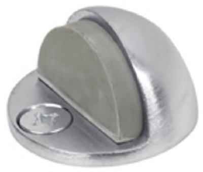 Tell 2 in. W Aluminum Satin Chrome Silver Door Stop Mounts to floor - Image 2