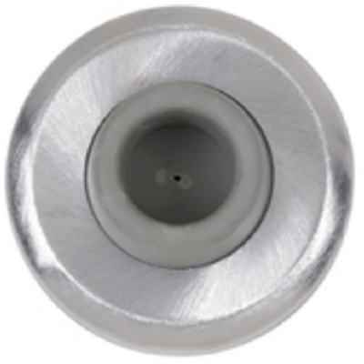 Tell Solid Brass Satin Chrome Silver Wall Door Stop Mounts to wall 2-1/2 in. - Image 2
