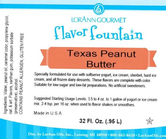 Texas Peanut Butter Flavor - 4 oz. - 32 oz. - Ice Cream and Beverage Flavors - LorAnn Oils - Canadian Distribution - Ships Free Within Canada on Orders Above CAD $199 - Image 4