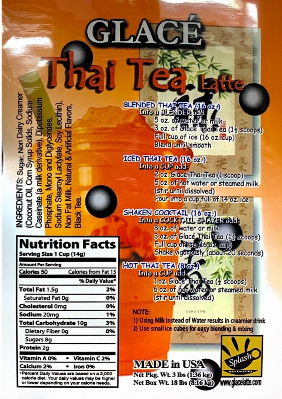 Thai Tea Latte 4 in 1 Bubble Tea / Latte and Frappe Mix - Ships Free Within Canada on Orders Above CAD $199 - Image 2
