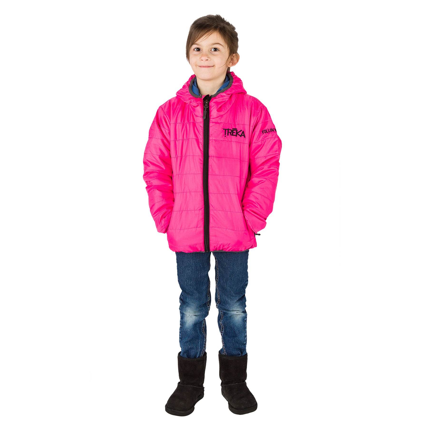 The Lukla Kids Unisex Insulated Jacket 150 GSM- Pink - Image 2