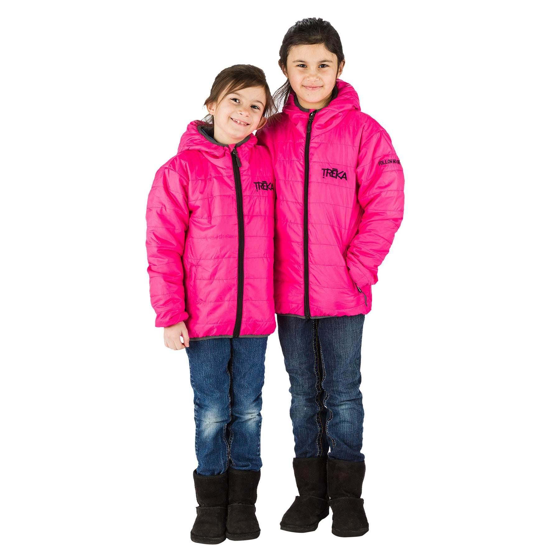 The Lukla Kids Unisex Insulated Jacket 150 GSM- Pink - Image 4
