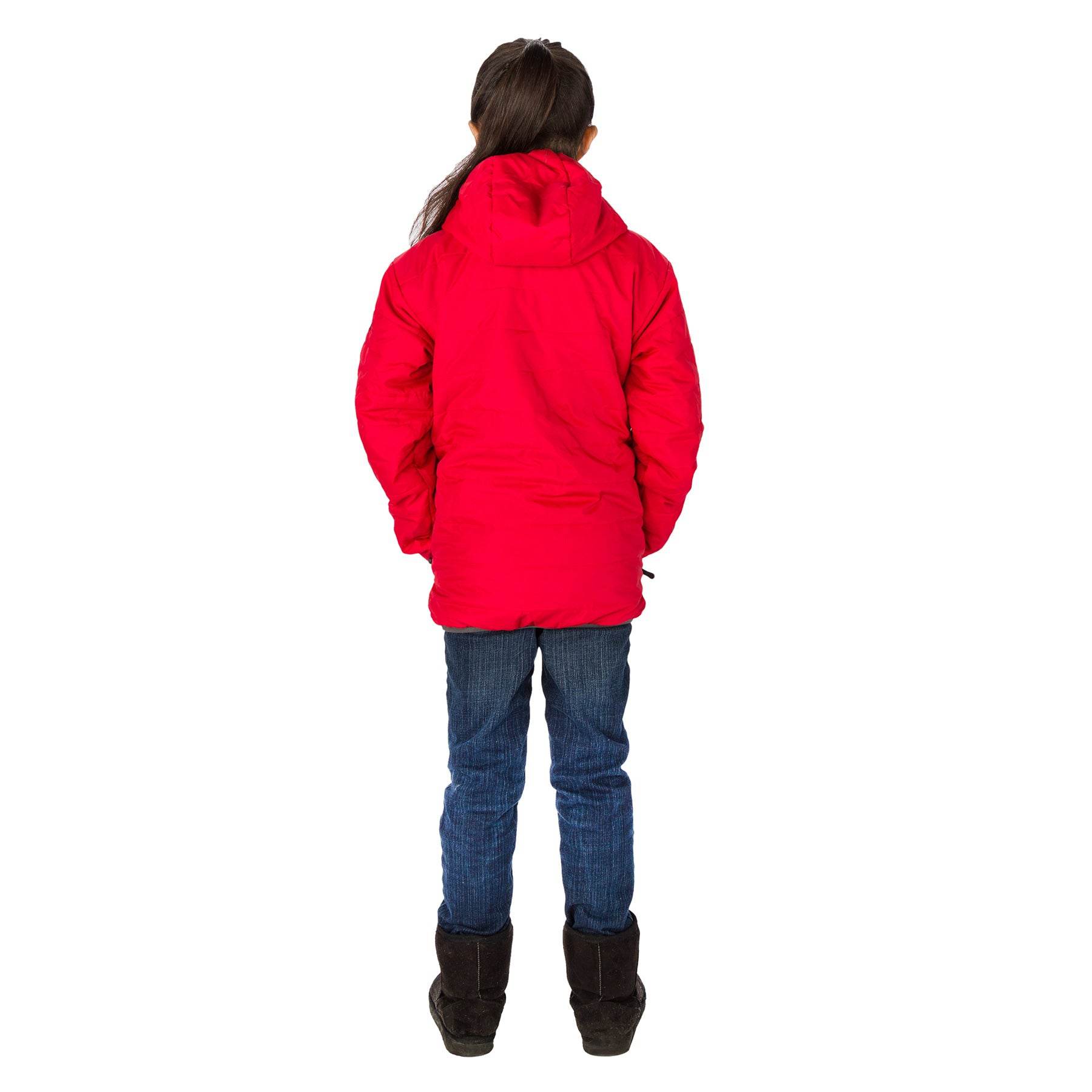The Lukla Kids Unisex Insulated Jacket 150 GSM – Red - Image 2