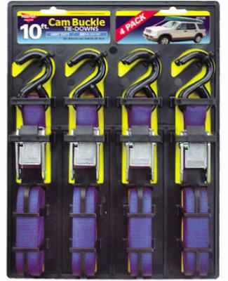 Keeper 1 in. W X 10 ft. L Orange Tie Down Strap 300 lb 4 pk - Image 2