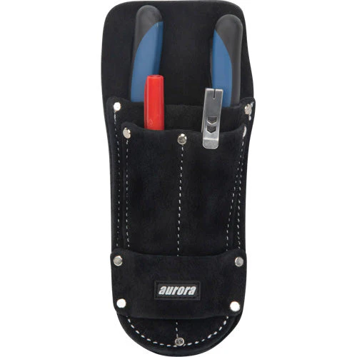 Tool Pouch, Plier Holder, Leather, 3 Pockets - Image 3