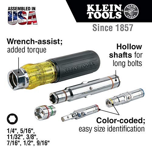 Tools 32807MAG 7-in-1 Nut Driver, Magnetic Driver with SAE Hex Nut Sizes and Spring Coil Bits, Heavy-Duty Handle for Added Torque - Image 9