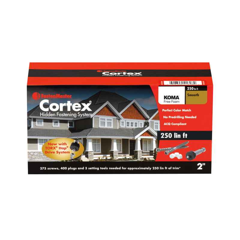 FastenMaster Cortex No. 9 X 2 in. L Star Square Head Coarse Trim Screws with Plugs - Image 2