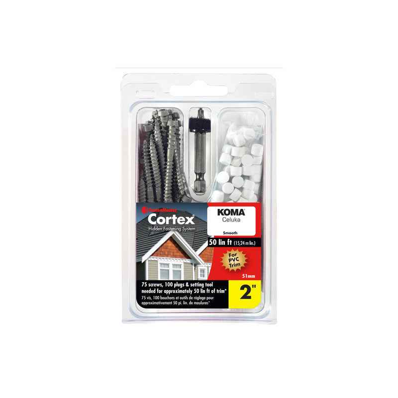 FastenMaster Cortex No. 9 X 2 in. L Star Square Head Coarse Trim Screws with Plugs - Image 2