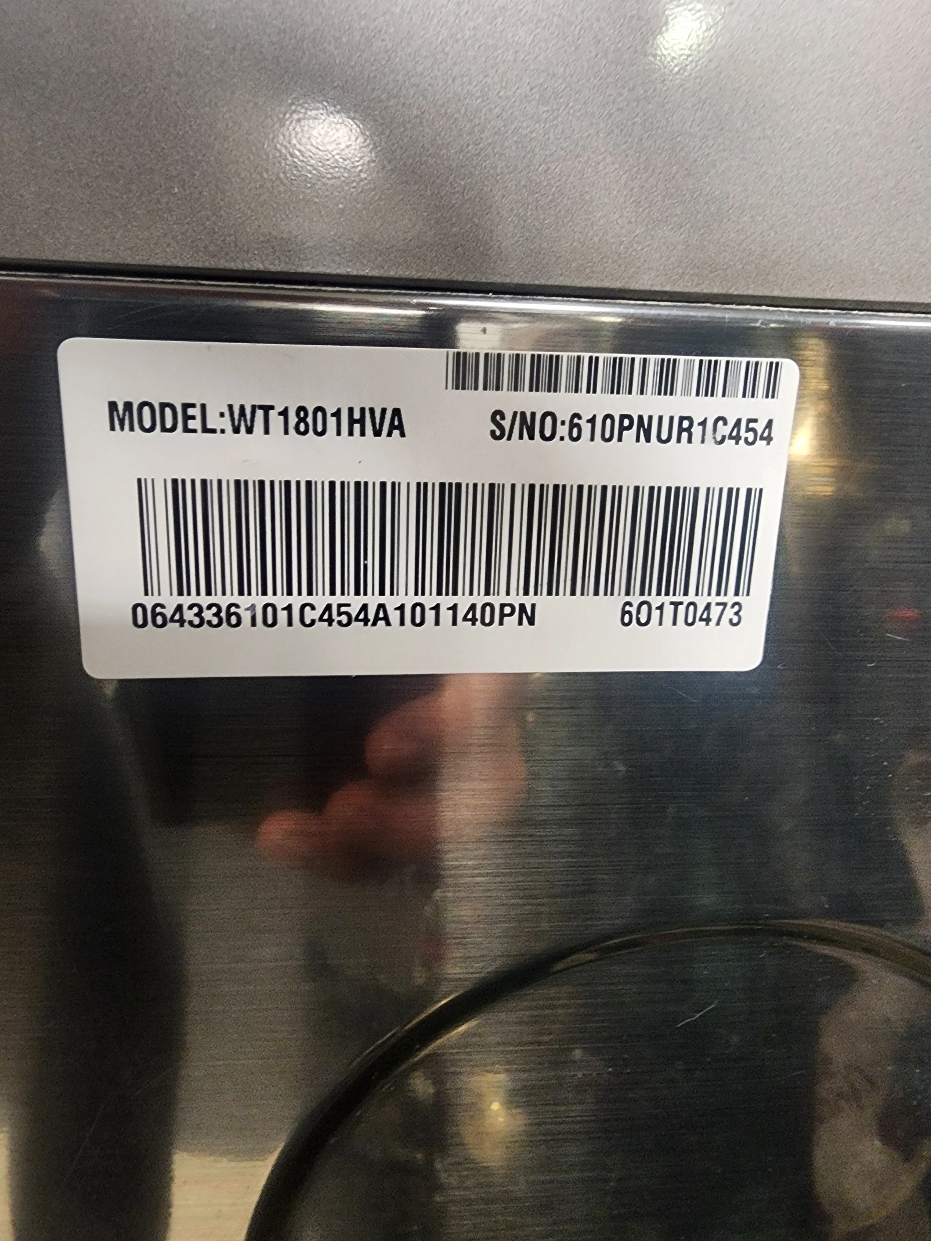LG Washer, Top Load - WT1801HVA - Image 3