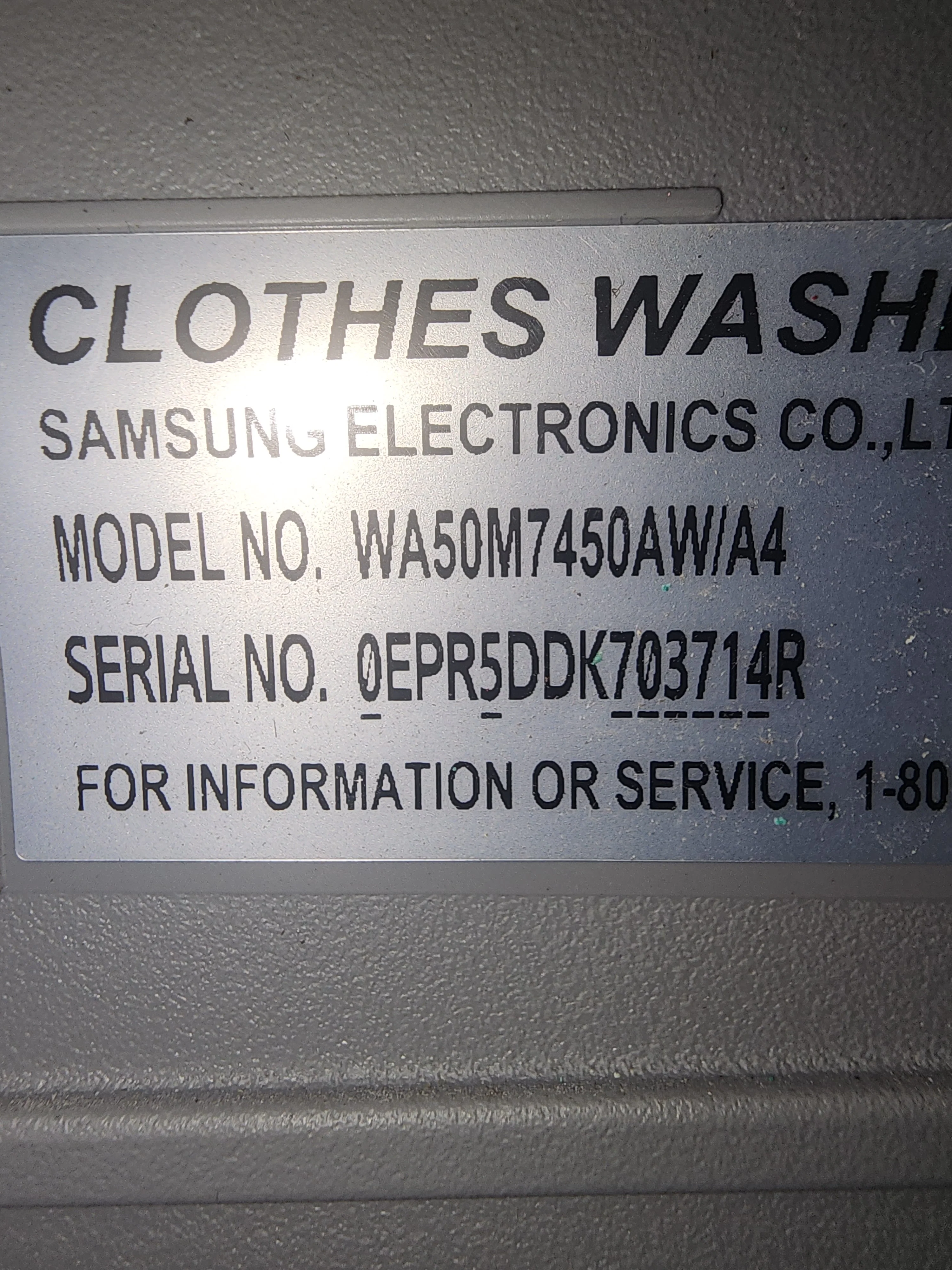 Samsung Top Load Washer - WA50M7450AW - Image 3