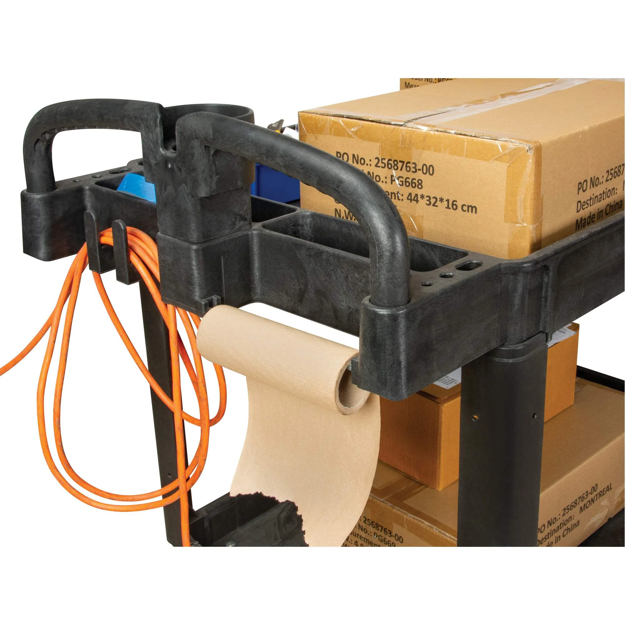 Utility Cart, 2 Tiers, 25-5/8" x 33-1/2" x 43-3/4", 550 lbs. Capacity - Image 10