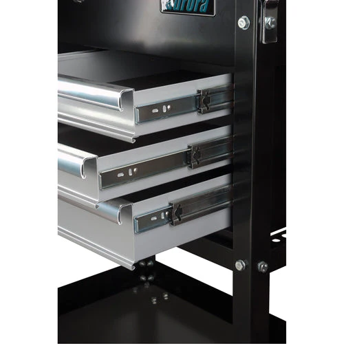 Utility Cart, 4 Drawers, 18" L x 33" W x 39" H, Black - Image 5