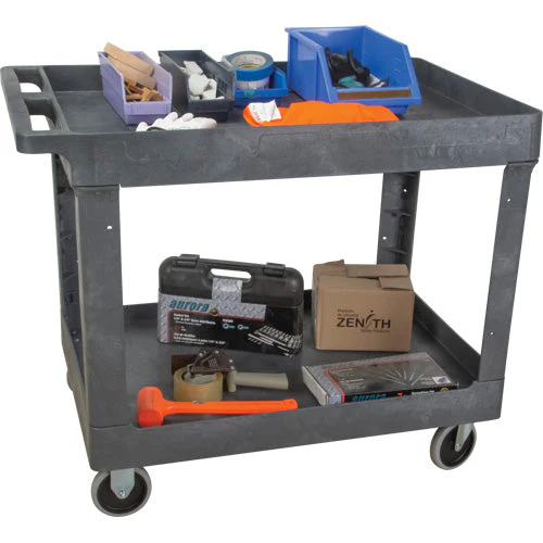 Utility Service Cart, 2 Tiers, 24-5/8" x 32-1/2" x 40", 550 lbs. Capacity - Image 2