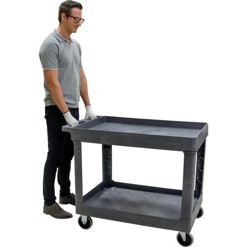 Utility Service Cart, 2 Tiers, 24-5/8" x 32-1/2" x 40", 550 lbs. Capacity - Image 3