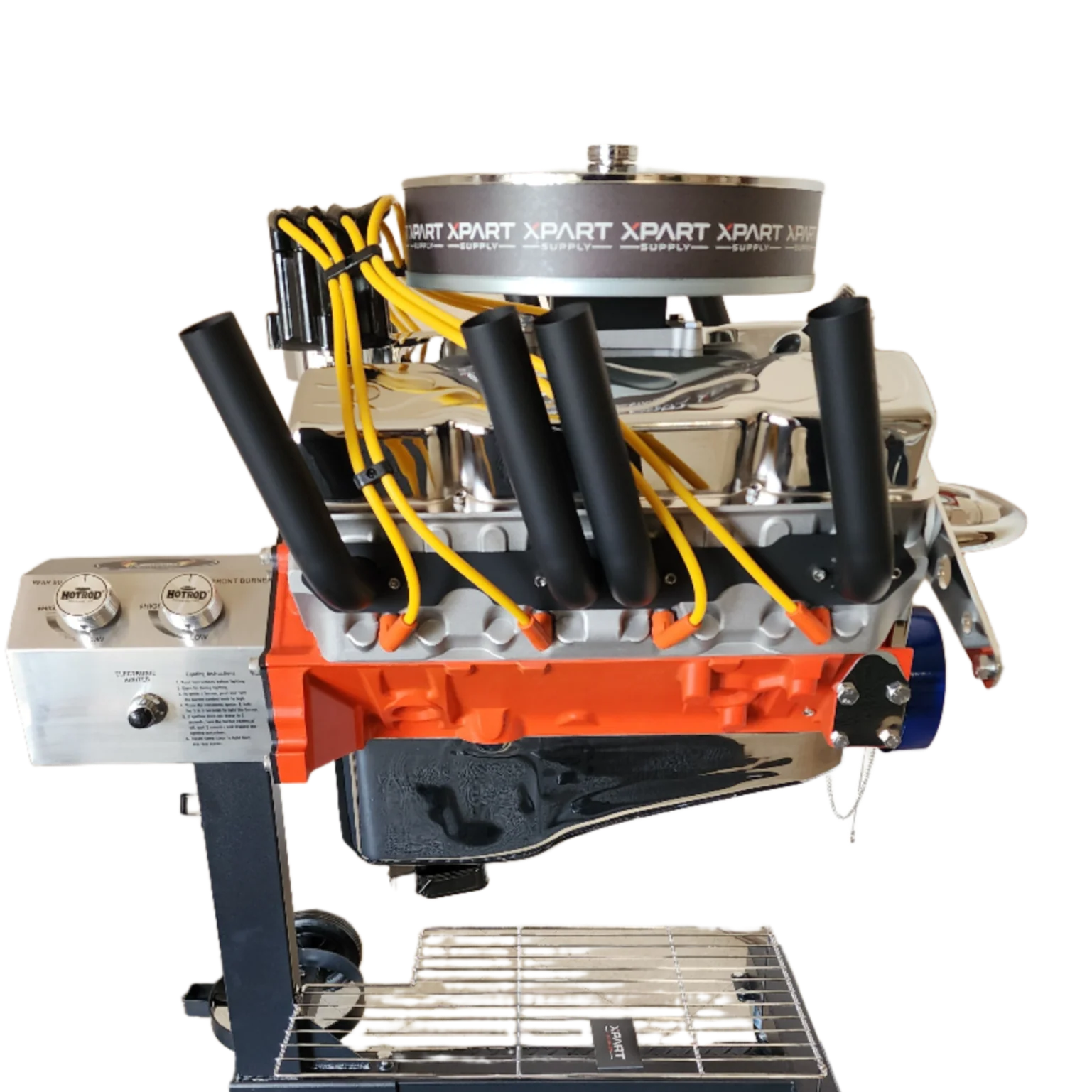 V8 Engine Hot Rod Gas Grill Barbecue - Image 3