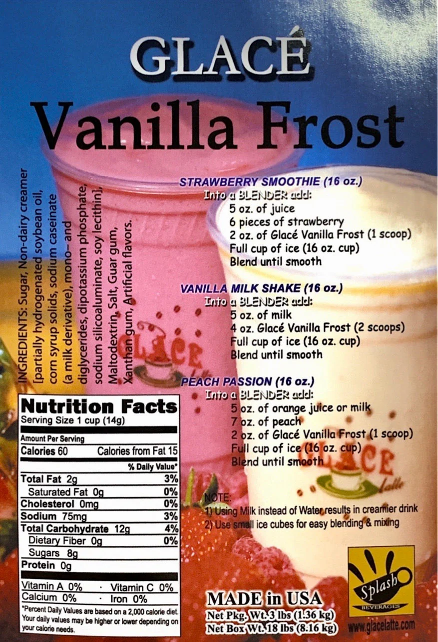 Vanilla Frost Smoothie and Milkshake Base Mix - 3 lbs. Bag - Ships Free Within Canada on Orders Above CAD $199 - Image 2