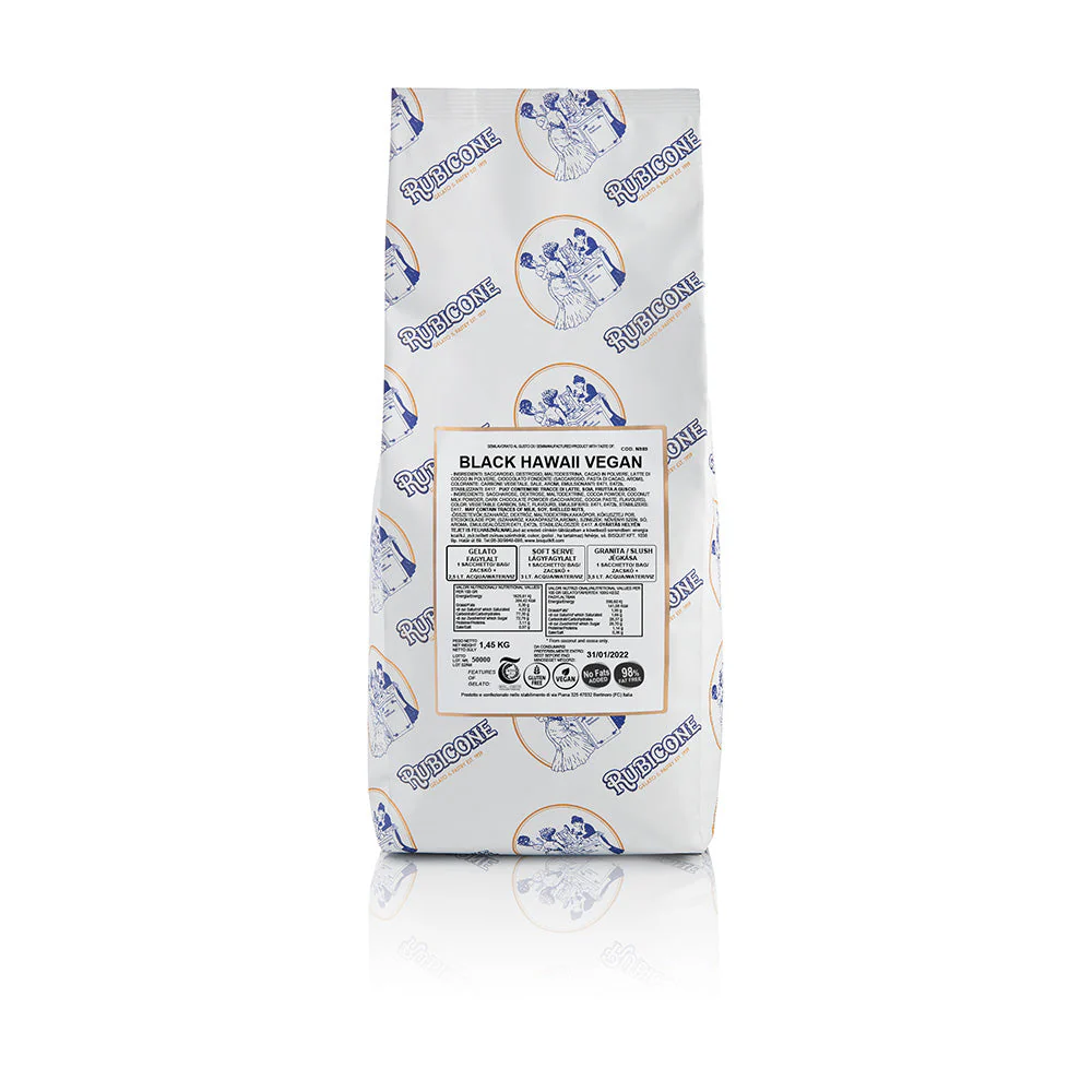 Vegan Black Hawaii Ready Base for Gelato & Soft Serve - Case of 8 x 1.45 KG bags - Rubicone Canada - Ships Free Within Canada on Orders Above CAD $199 - Image 2