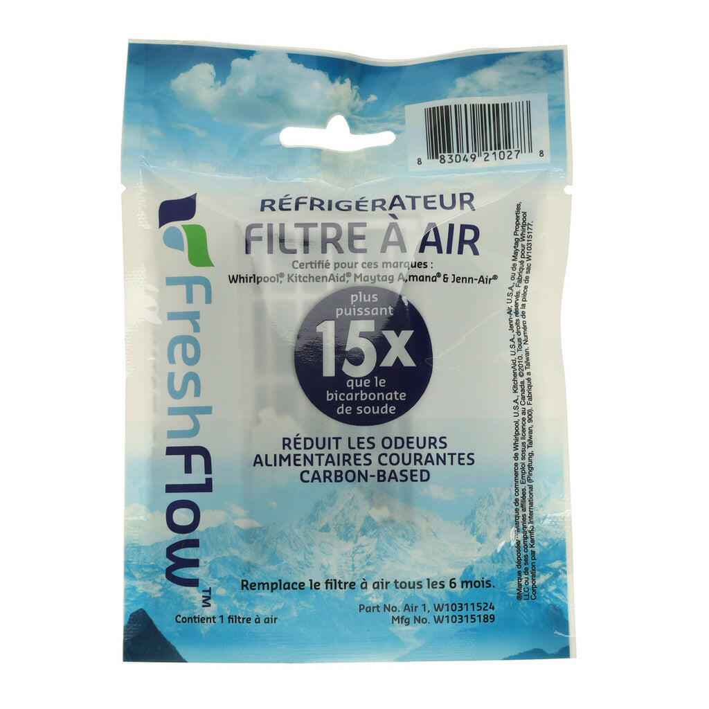 W10311524 Refrigerator Air Filter (replaces 2319308, AIR 1, AIR1, W10315189, W10335147)