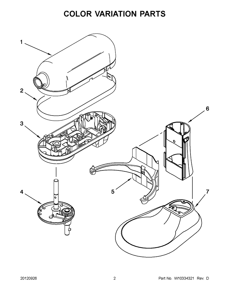 W10327955 Stand Mixer Planetary