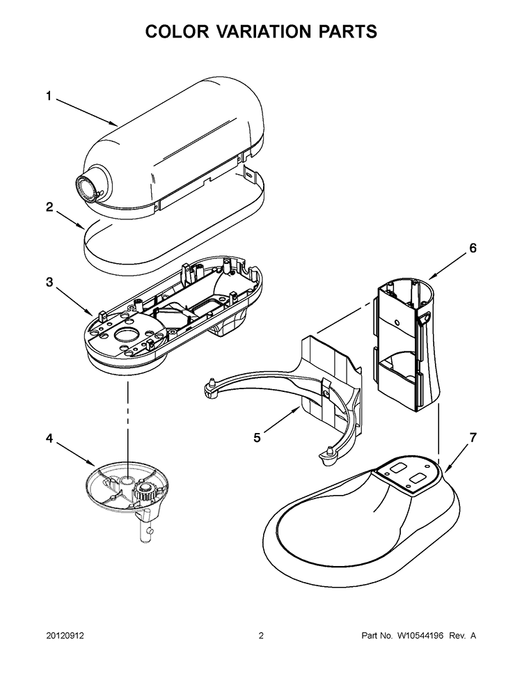 W10410015 Stand Mixer Gearcase