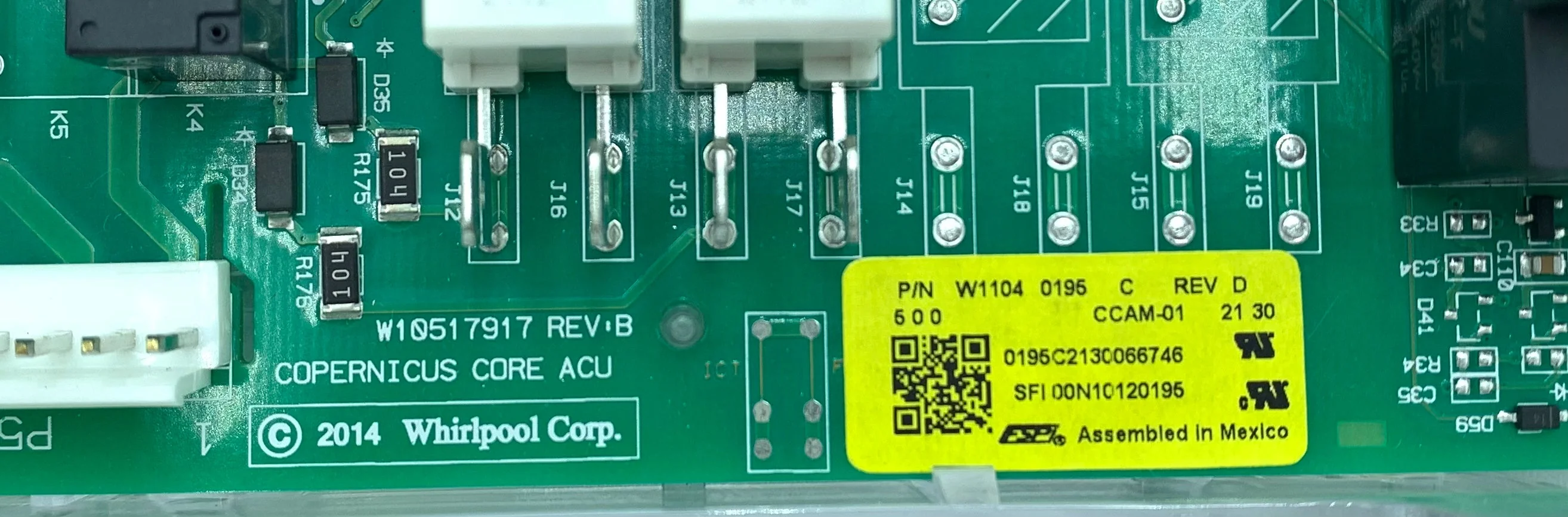 W10517917 Microwave Oven Certified Refurbished Electronic Control Board - Image 4