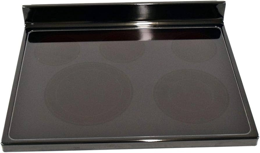 W10651915 Range Main Cooktop Glass Assembly, Black
