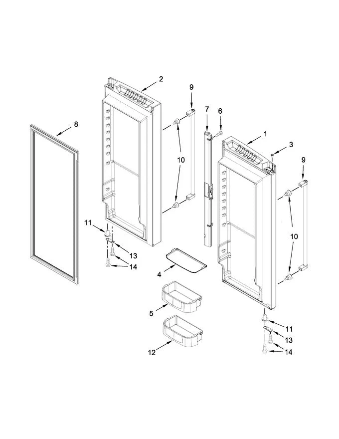 W10830046 Refrigerator Door Gasket (Fresh Food Door Gasket, Door Seal, Door Boot) - Image 5