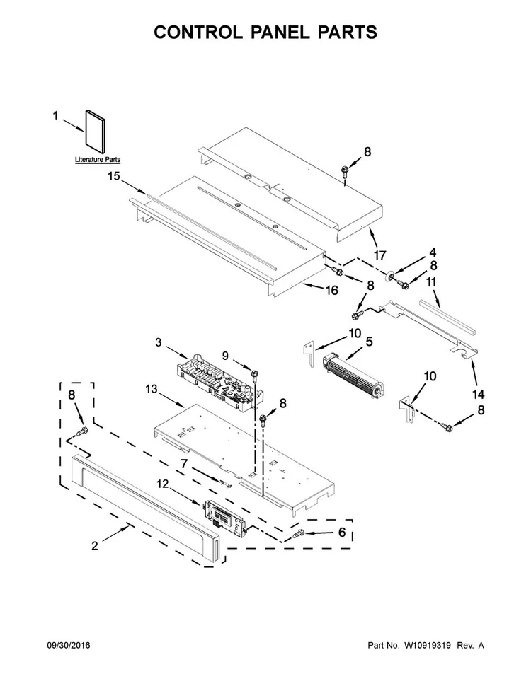 W10841692 Range Wall Oven Electronic Control Board - Image 3