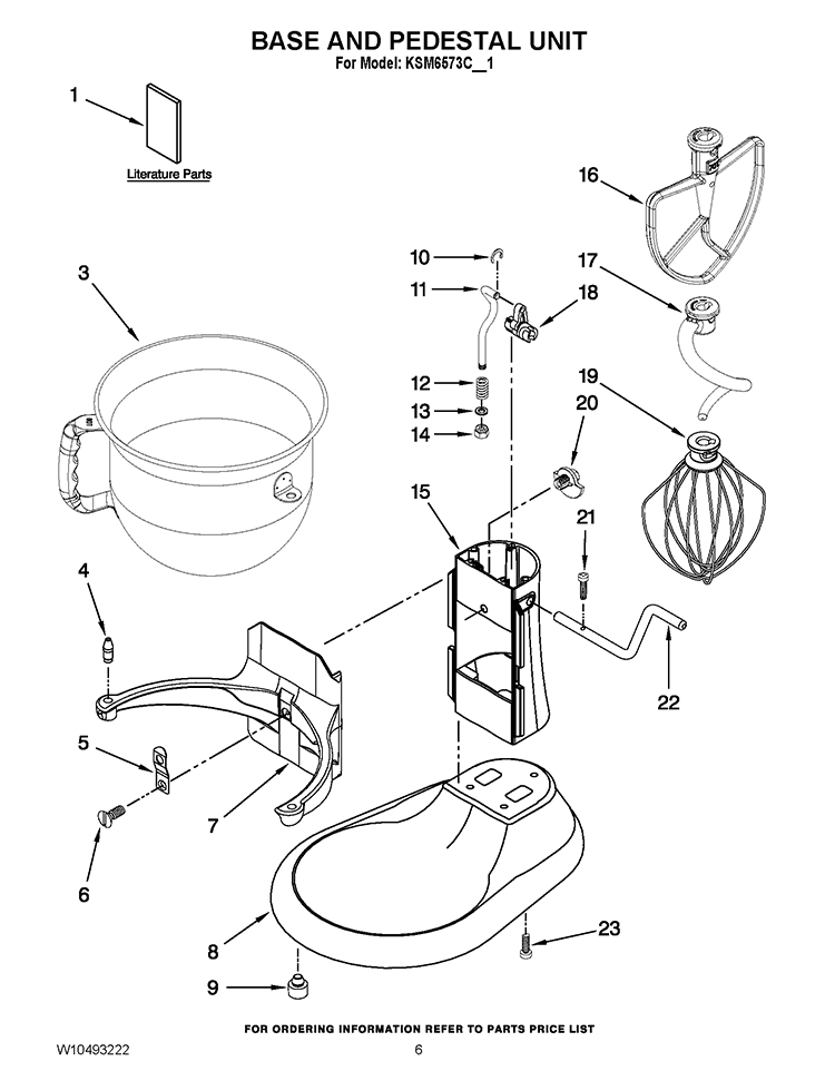 W10846380 Stand Mixer Dough Hook