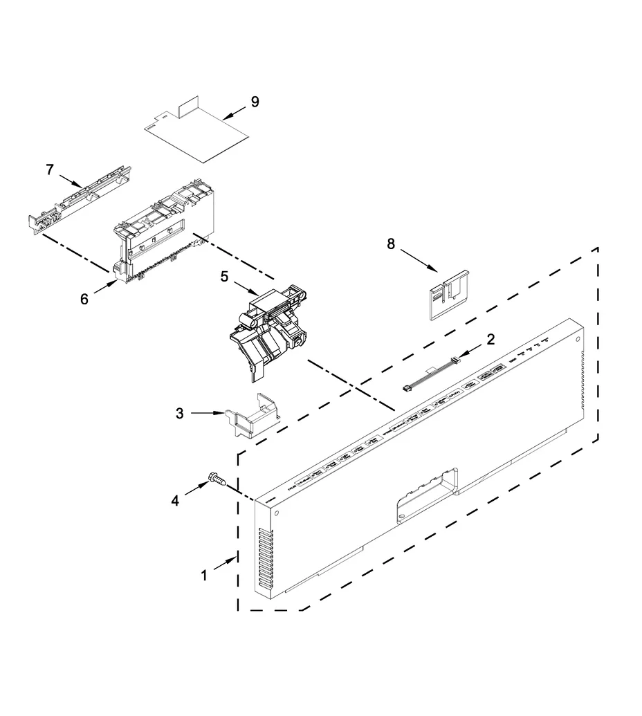 W10894669 Dishwasher Control Panel, Black - Image 4
