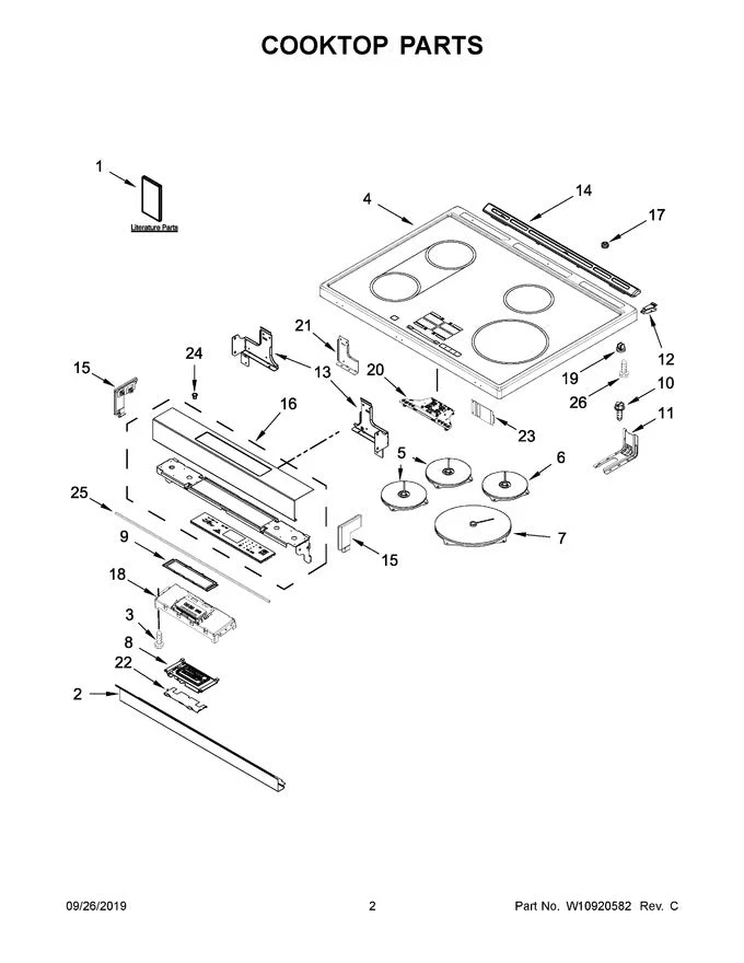 W11034444 Range Control Panel, Stainless - Image 5