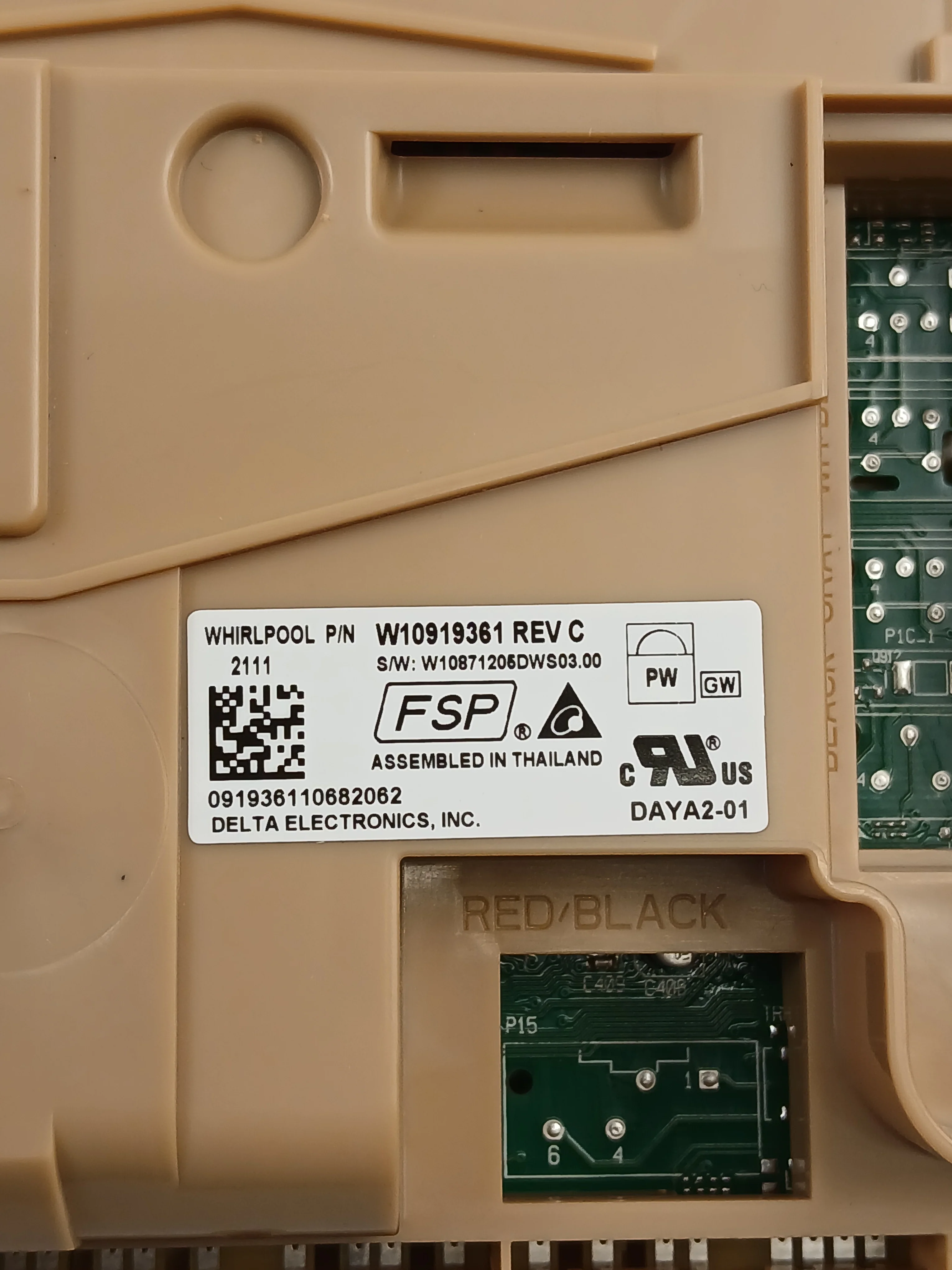 W11087227 Dishwasher Electronic Control Board (replaces W10919361) - Image 5