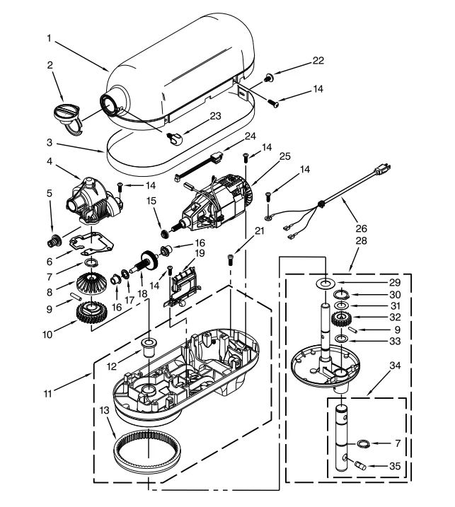 WP16897 Stand Mixer Lower Bearing - Image 5