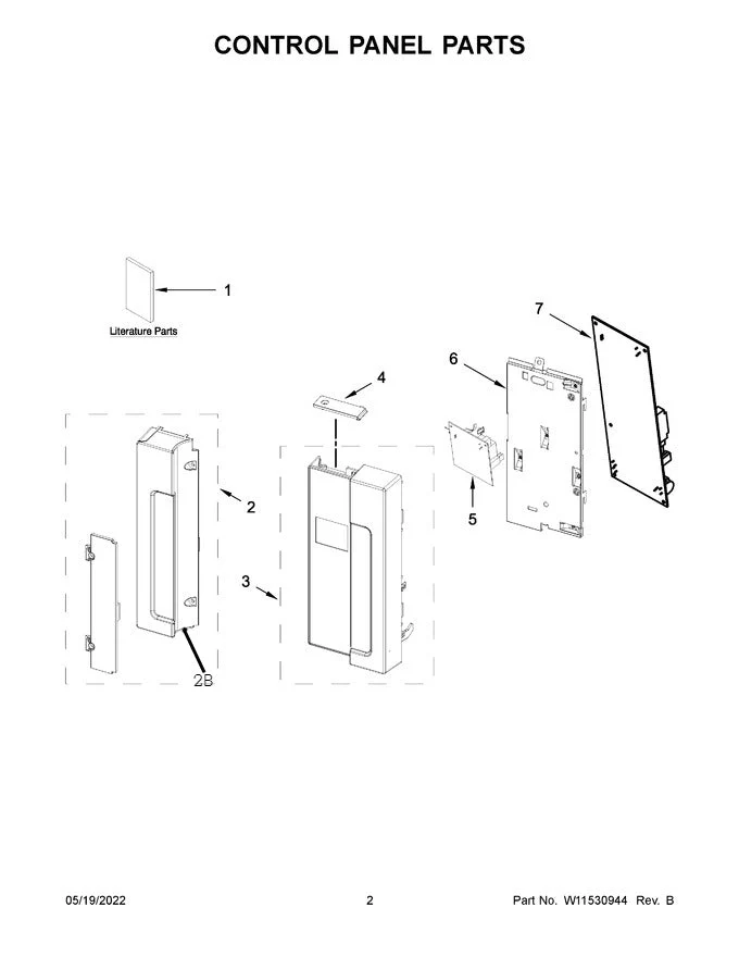W11227003 Microwave Control Panel - Image 5