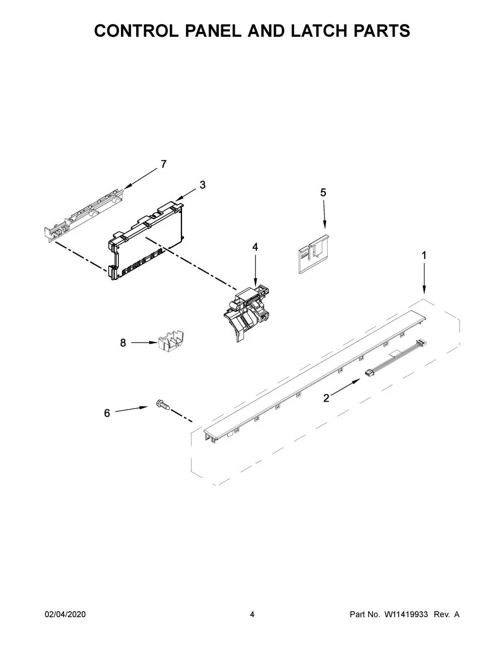 W11255647 Dishwasher Control Panel - Image 2