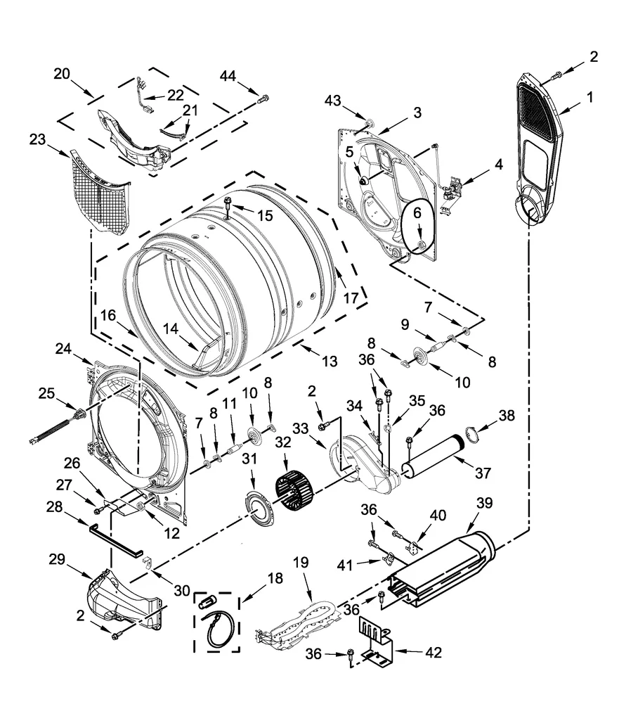 W11299321 Dryer Bulkhead Assembly - Image 4