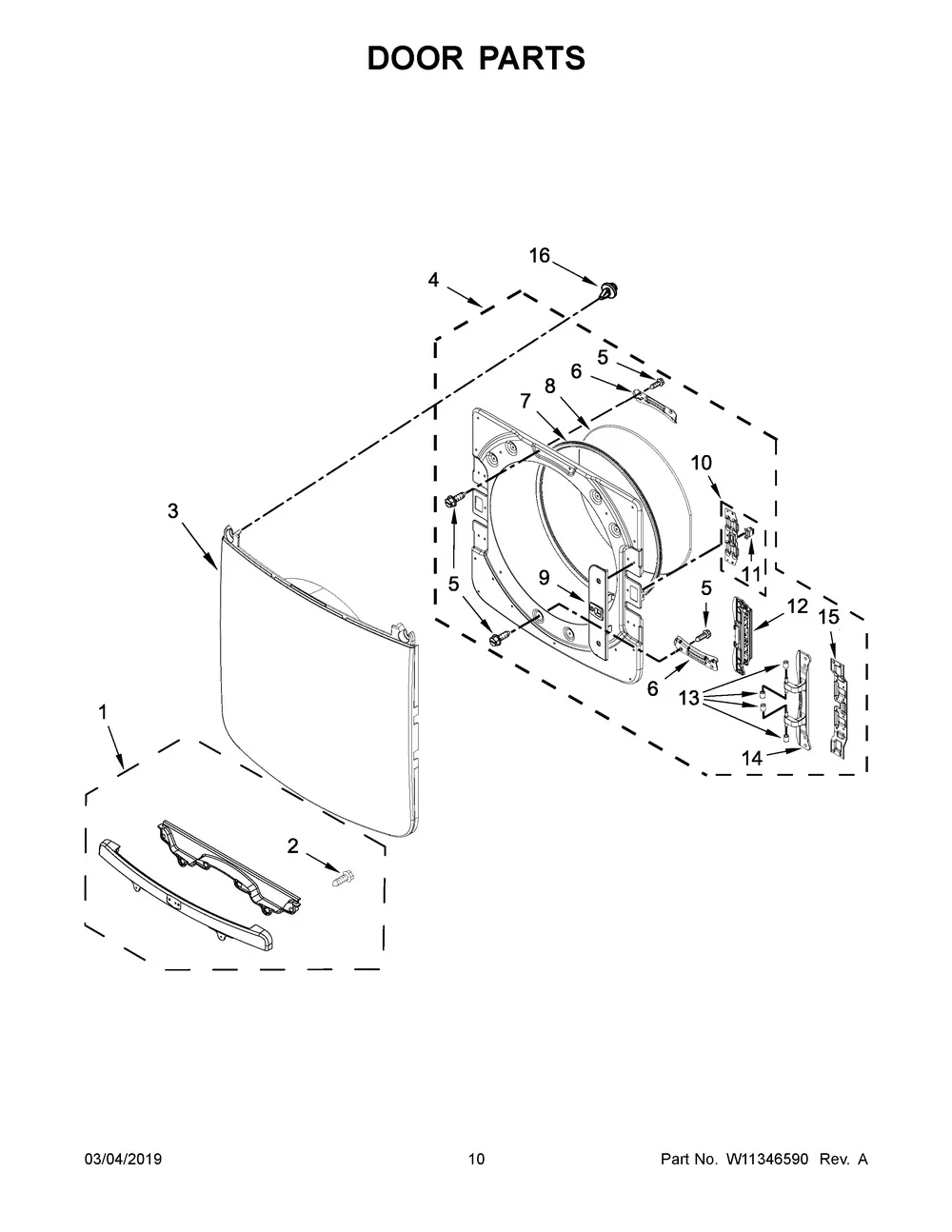 W11310035 Dryer Door Seal (replaces W11183899) - Image 5