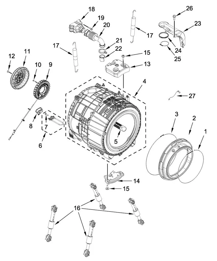 W11316273 Washer Fan and Housing