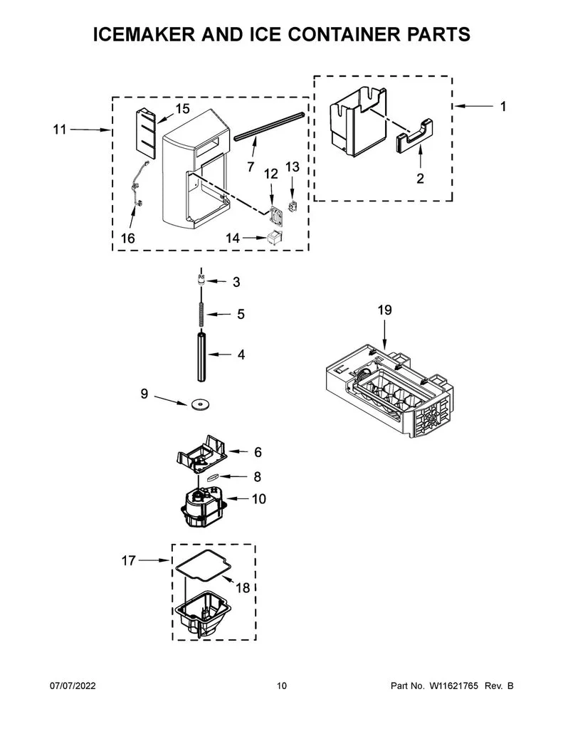 W11341247 Refrigerator Certified Refurbished Ice Maker Switch, Plate