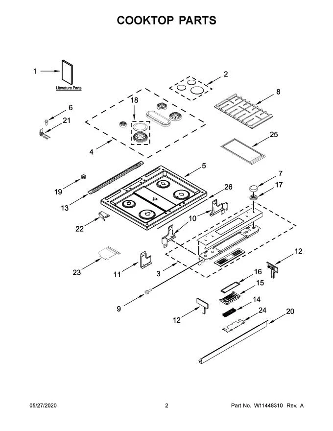 W11662377 Whirlpool Range Burner Head Assembly | Gas Cooktop Burner Replacement | Fits Maytag KitchenAid Kenmore | Genuine OEM Gas Range Burner - Image 2