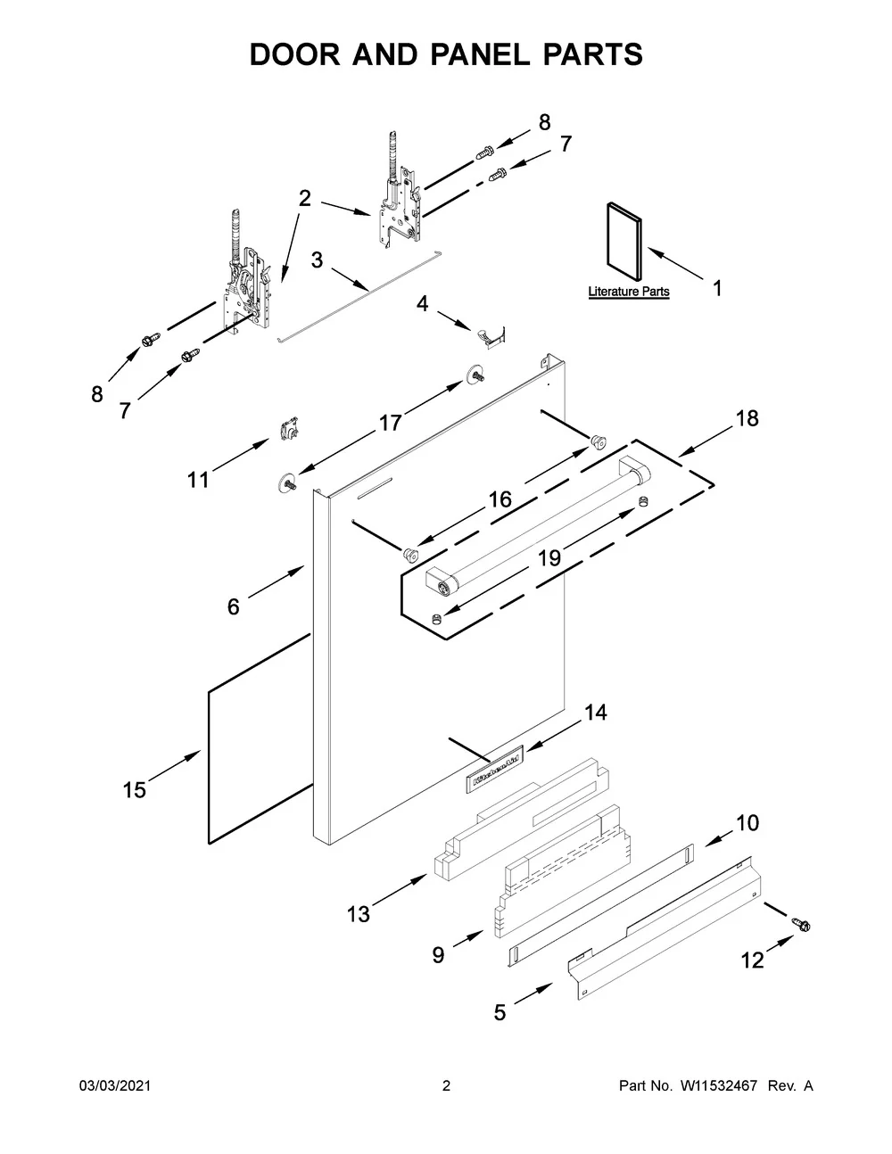 W11416371 Dishwasher Panel