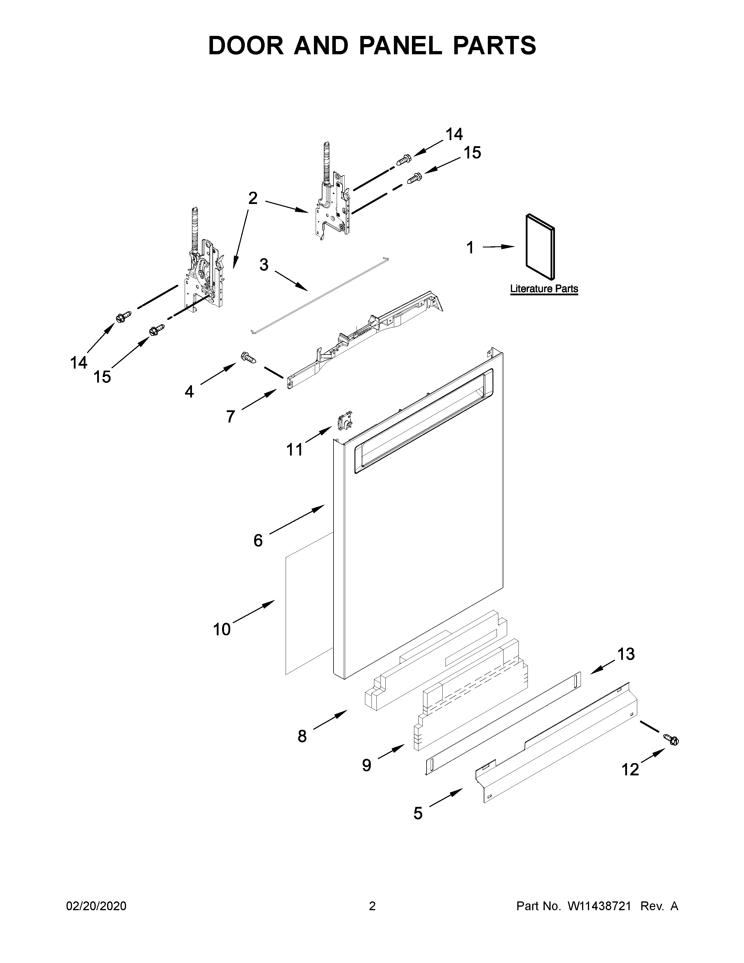 W11416785 Dishwasher Door Panel - Image 5