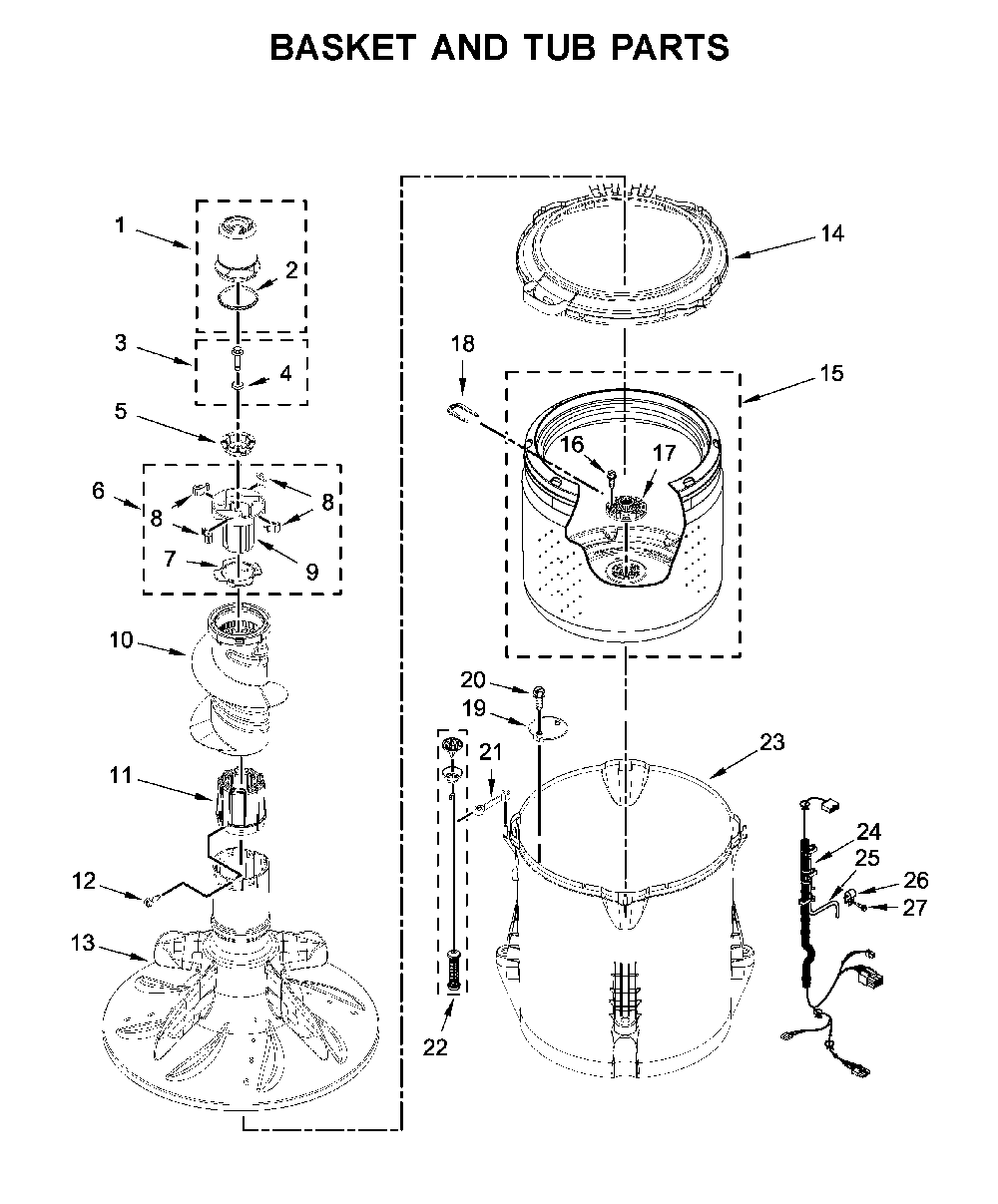 W11436991 Washer Spin Basket